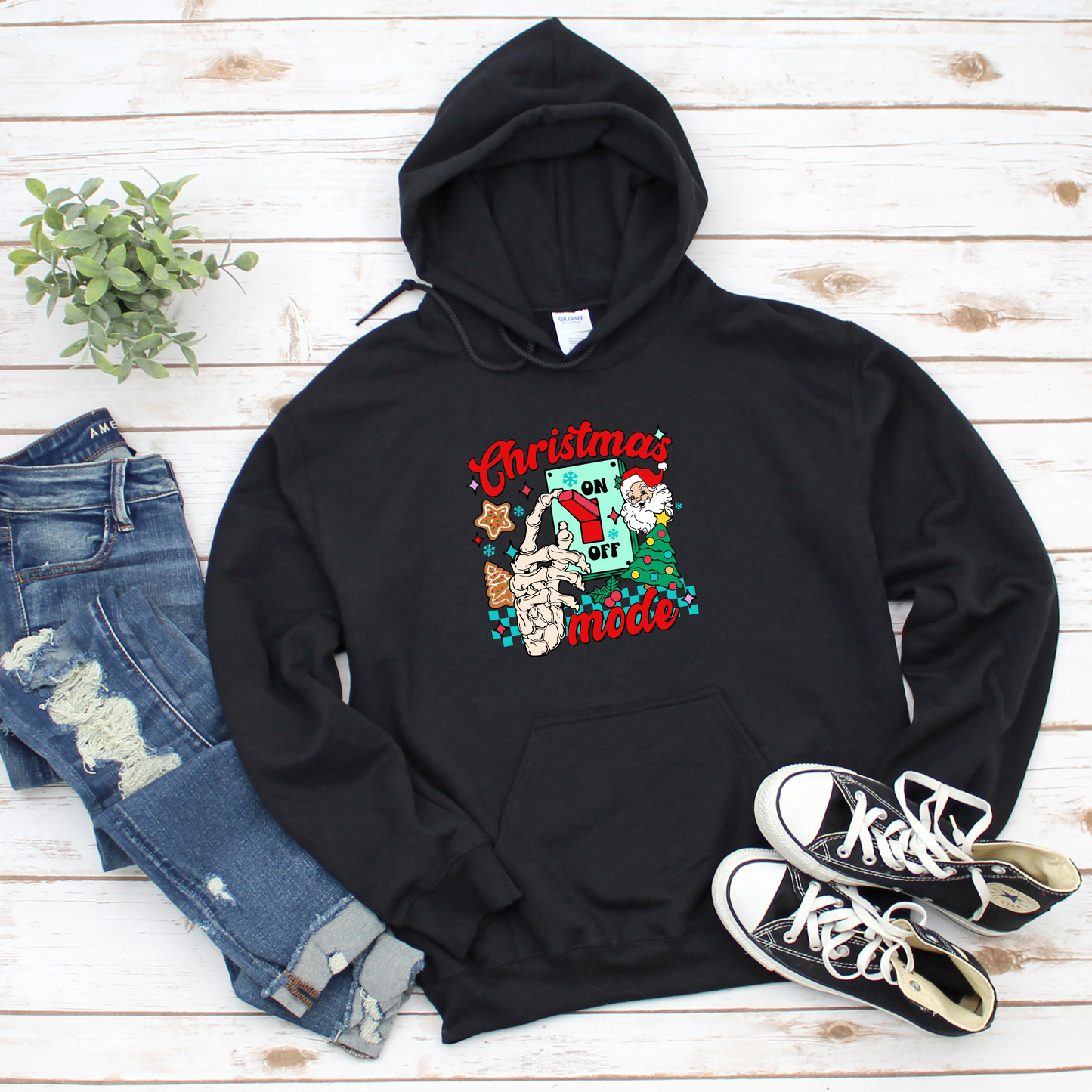 Christmas Mode On Hoodie