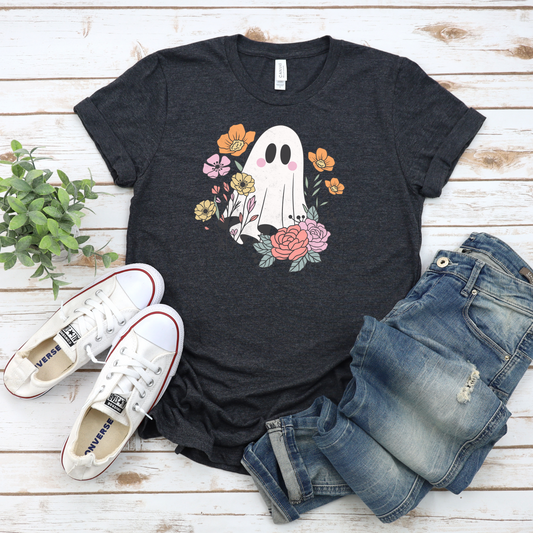 Ghost with Flowers Tee
