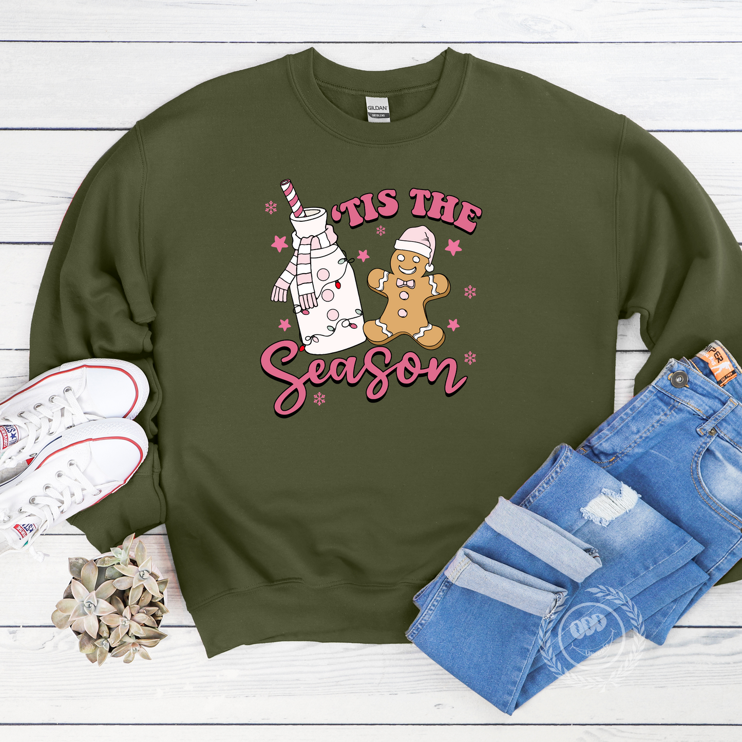 'Tis The Season -Gingerbread and Milk Sweatshirt