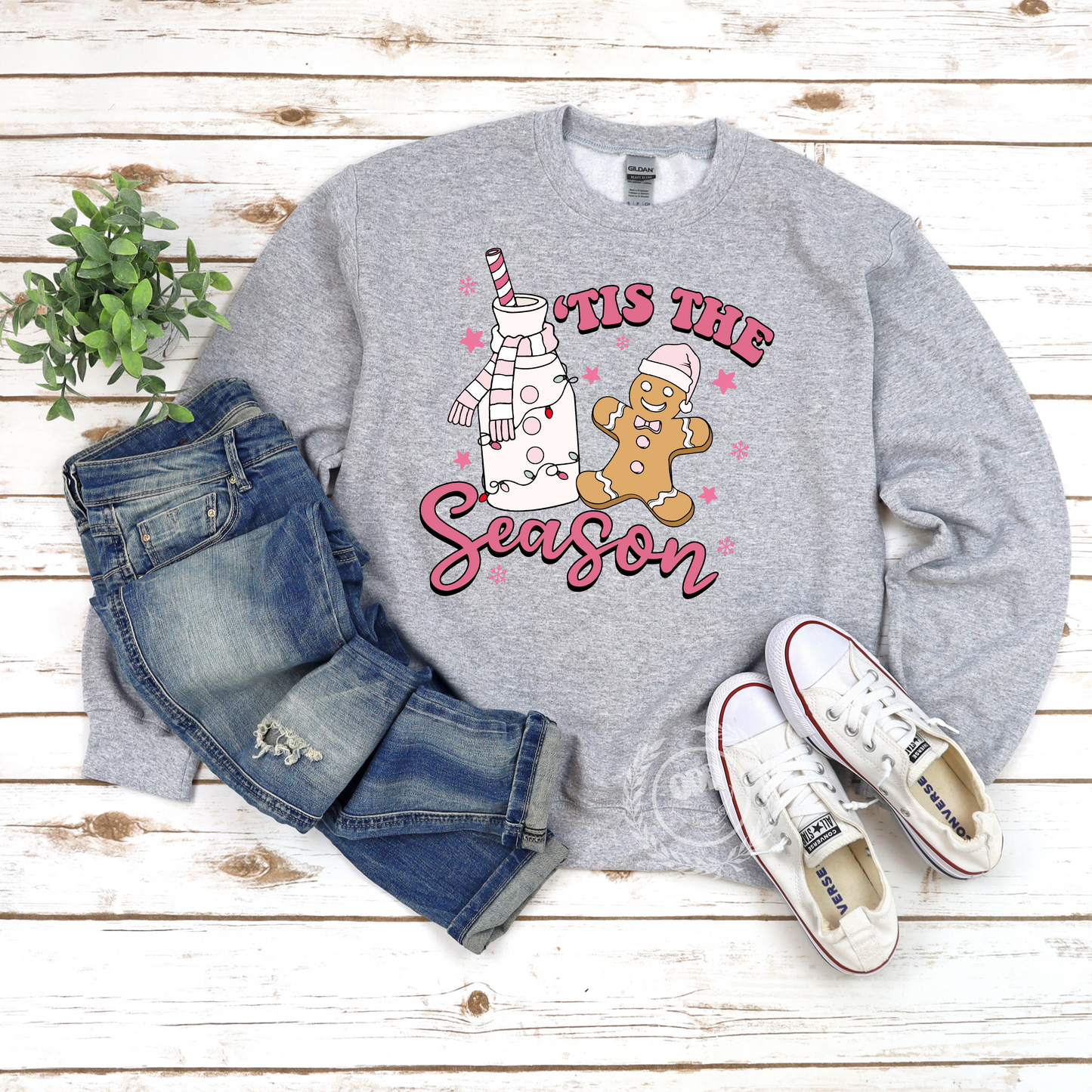 'Tis The Season -Gingerbread and Milk Sweatshirt